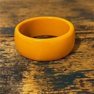Bold Yellow Resin Bangle Bracelet